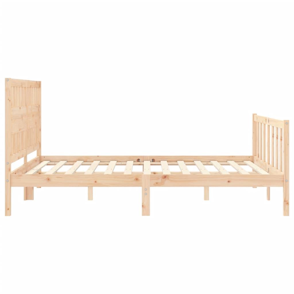 Bed Frame without Mattress 150x200 cm Solid Wood Pine