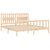 Bed Frame without Mattress 183x203 cm King Solid Wood Pine