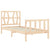 Bed Frame without Mattress 90x190 cm Solid Wood Pine