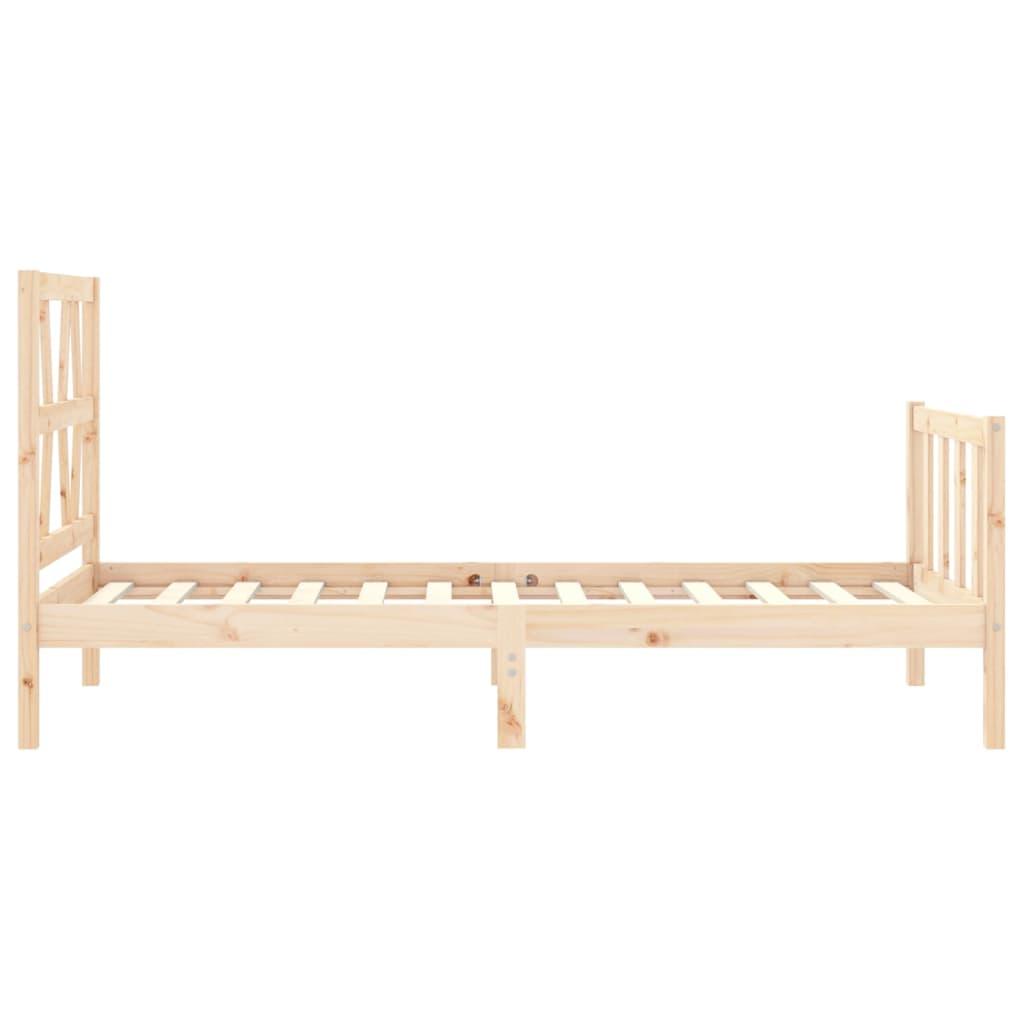 Bed Frame without Mattress 90x190 cm Solid Wood Pine