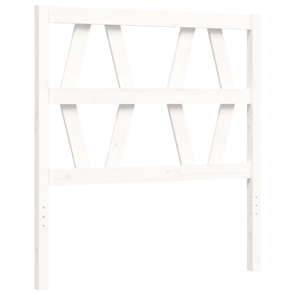 Bed Frame without Mattress White 90x190 cm Solid Wood Pine