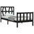 Bed Frame without Mattress Black 90x190 cm Solid Wood Pine