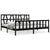 Bed Frame without Mattress Black 183x203 cm King Solid Wood Pine