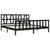 Bed Frame without Mattress Black 183x203 cm King Solid Wood Pine