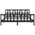 Bed Frame without Mattress Black 183x203 cm King Solid Wood Pine