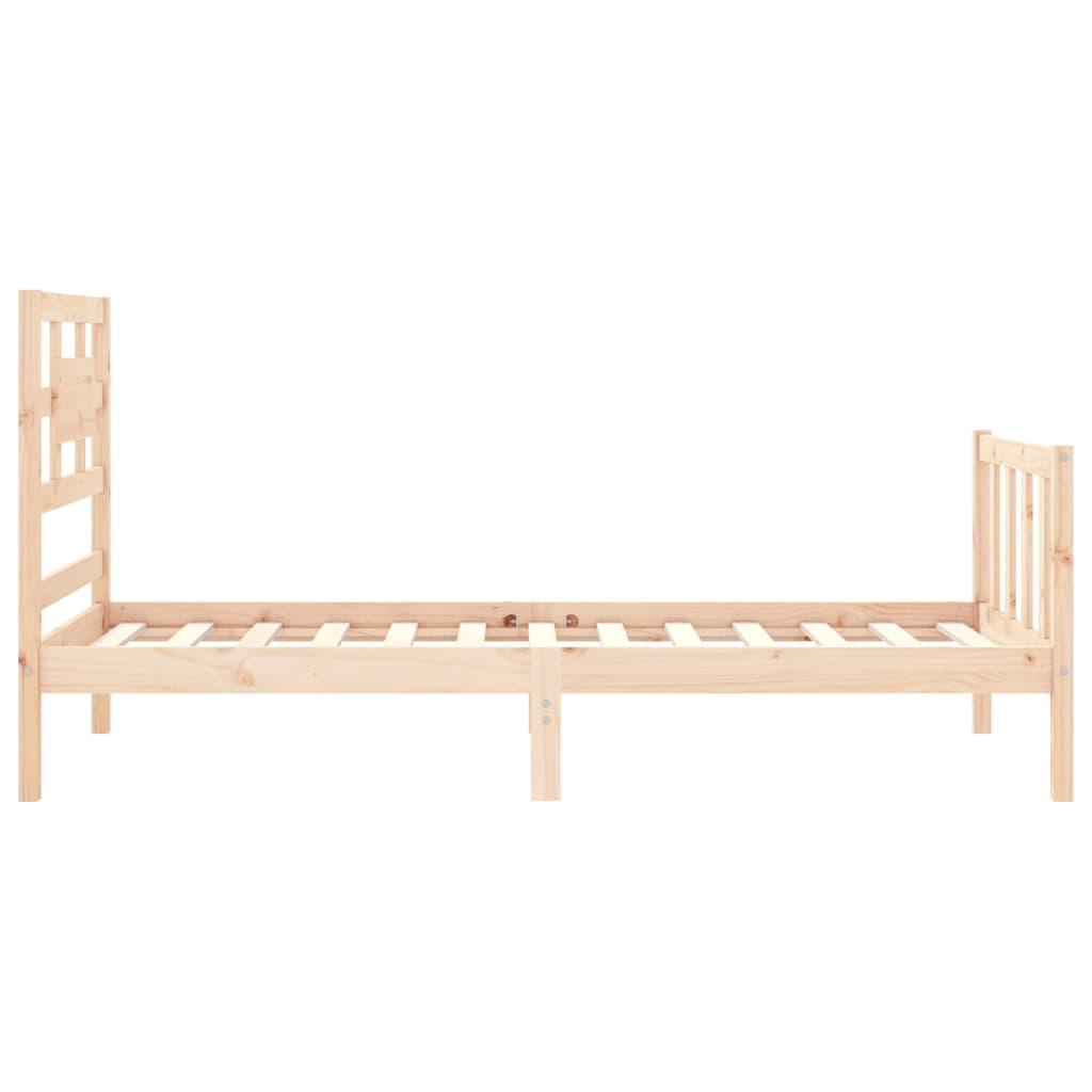 Bed Frame without Mattress 90x190 cm Solid Wood Pine