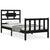 Bed Frame without Mattress Black 90x190 cm Solid Wood Pine