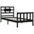 Bed Frame without Mattress Black 90x190 cm Solid Wood Pine