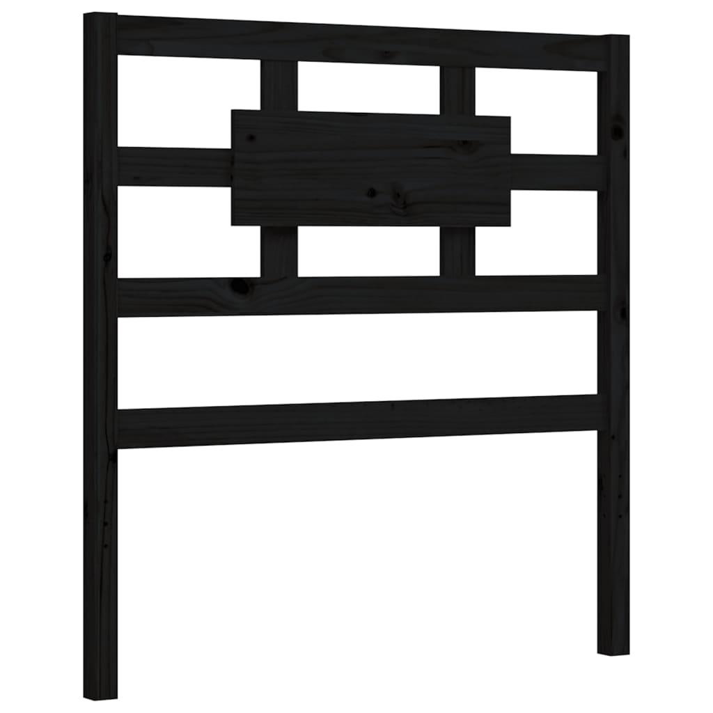 Bed Frame without Mattress Black 90x190 cm Solid Wood Pine