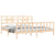 Bed Frame without Mattress 183x203 cm King Solid Wood Pine