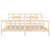 Bed Frame without Mattress 183x203 cm King Solid Wood Pine