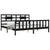 Bed Frame without Mattress Black 183x203 cm King Solid Wood Pine