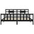 Bed Frame without Mattress Black 183x203 cm King Solid Wood Pine