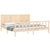 Bed Frame without Mattress 183x203 cm King Solid Wood Pine