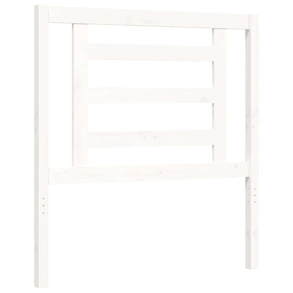 Bed Frame without Mattress White 90x190 cm Solid Wood Pine