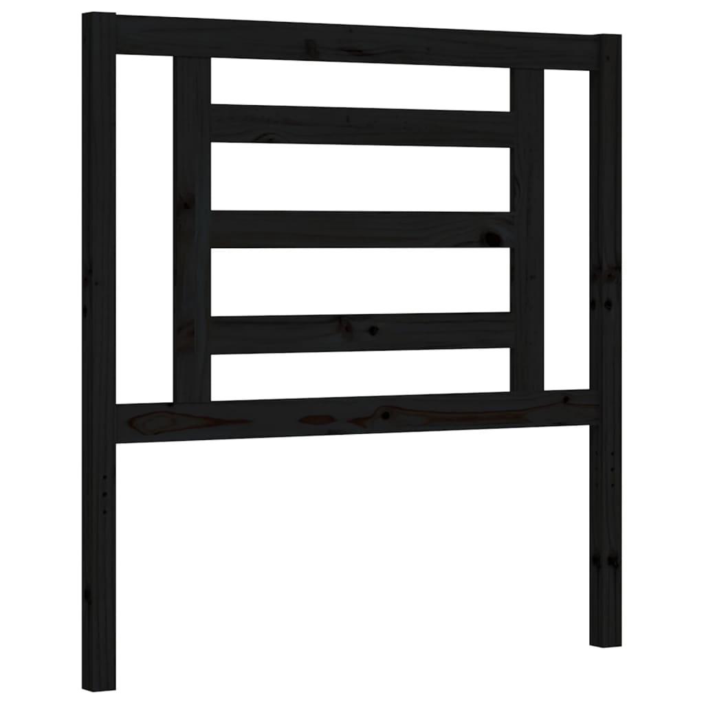 Bed Frame without Mattress Black 90x190 cm Solid Wood Pine