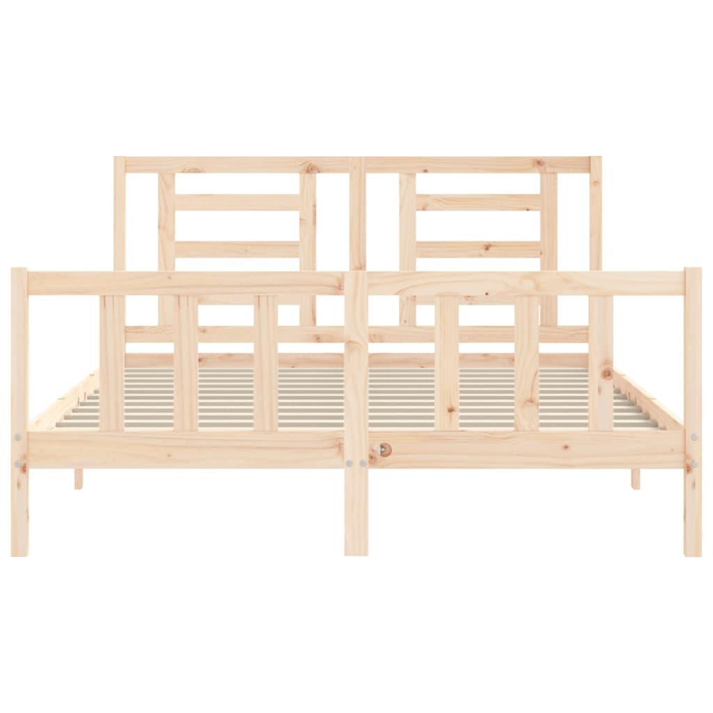 Bed Frame without Mattress 150x200 cm Solid Wood Pine