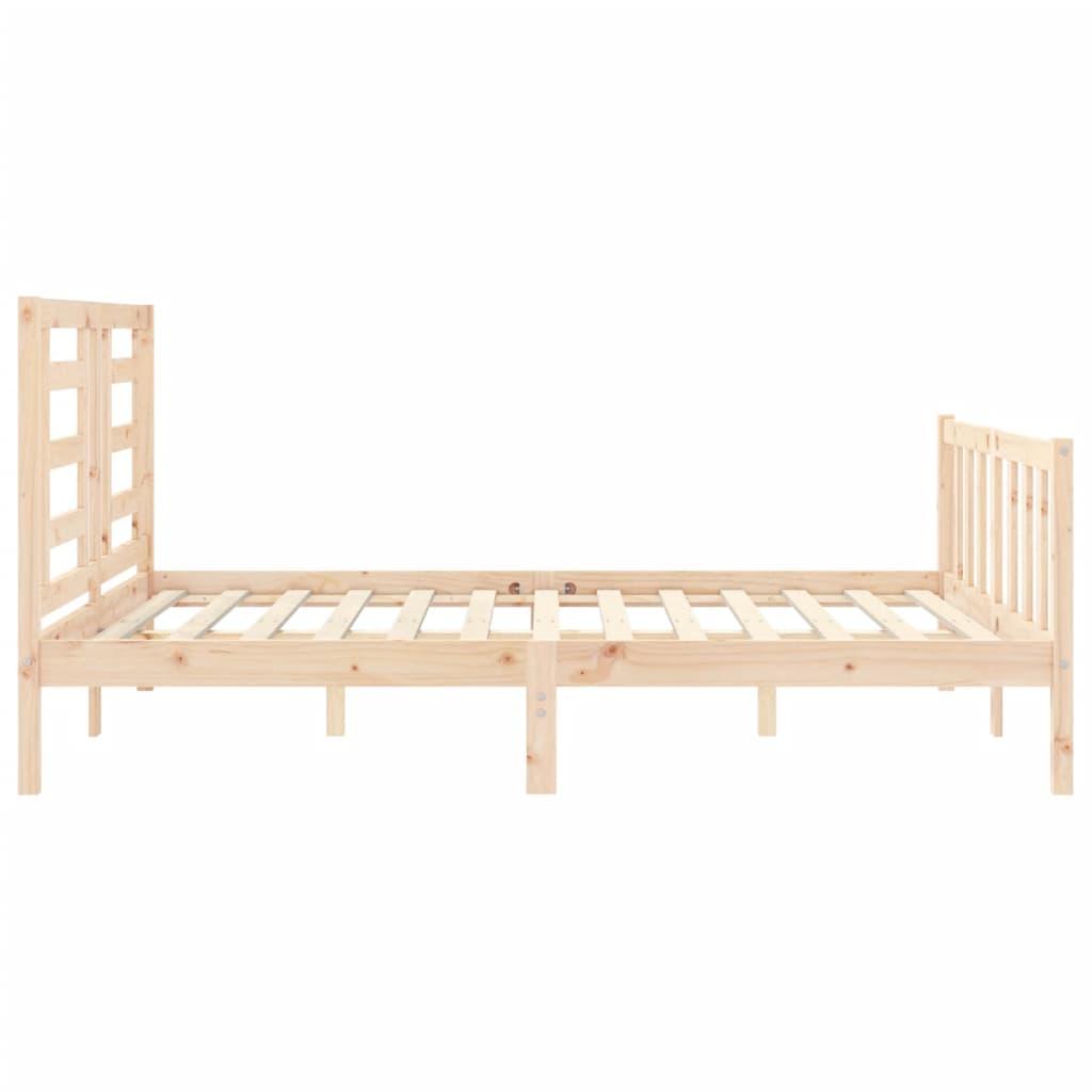 Bed Frame without Mattress 150x200 cm Solid Wood Pine