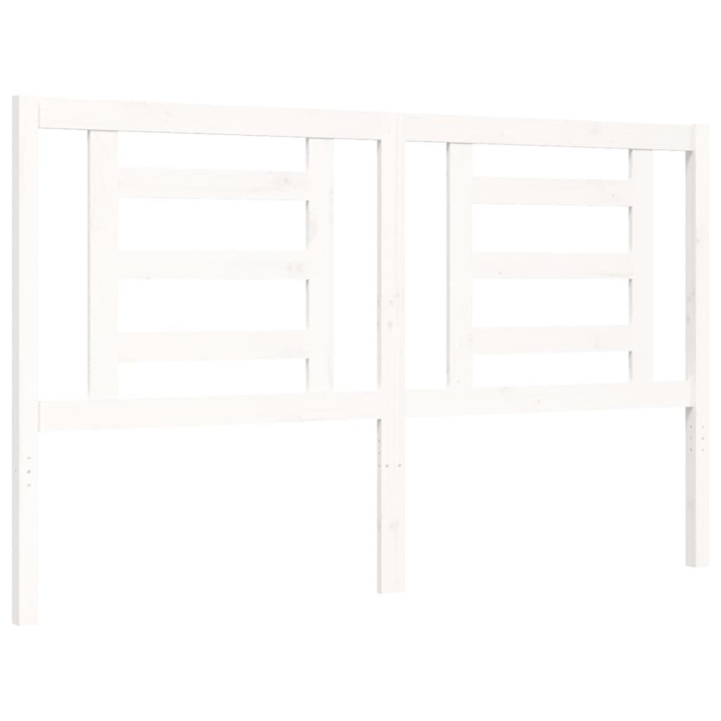 Bed Frame without Mattress White 150x200 cm Solid Wood Pine