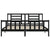 Bed Frame without Mattress Black 183x203 cm King Solid Wood Pine