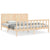 Bed Frame without Mattress 183x203 cm King Solid Wood Pine