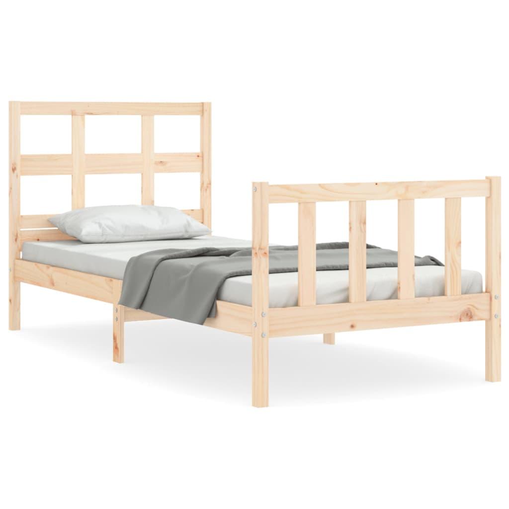 Bed Frame without Mattress 90x190 cm Solid Wood Pine