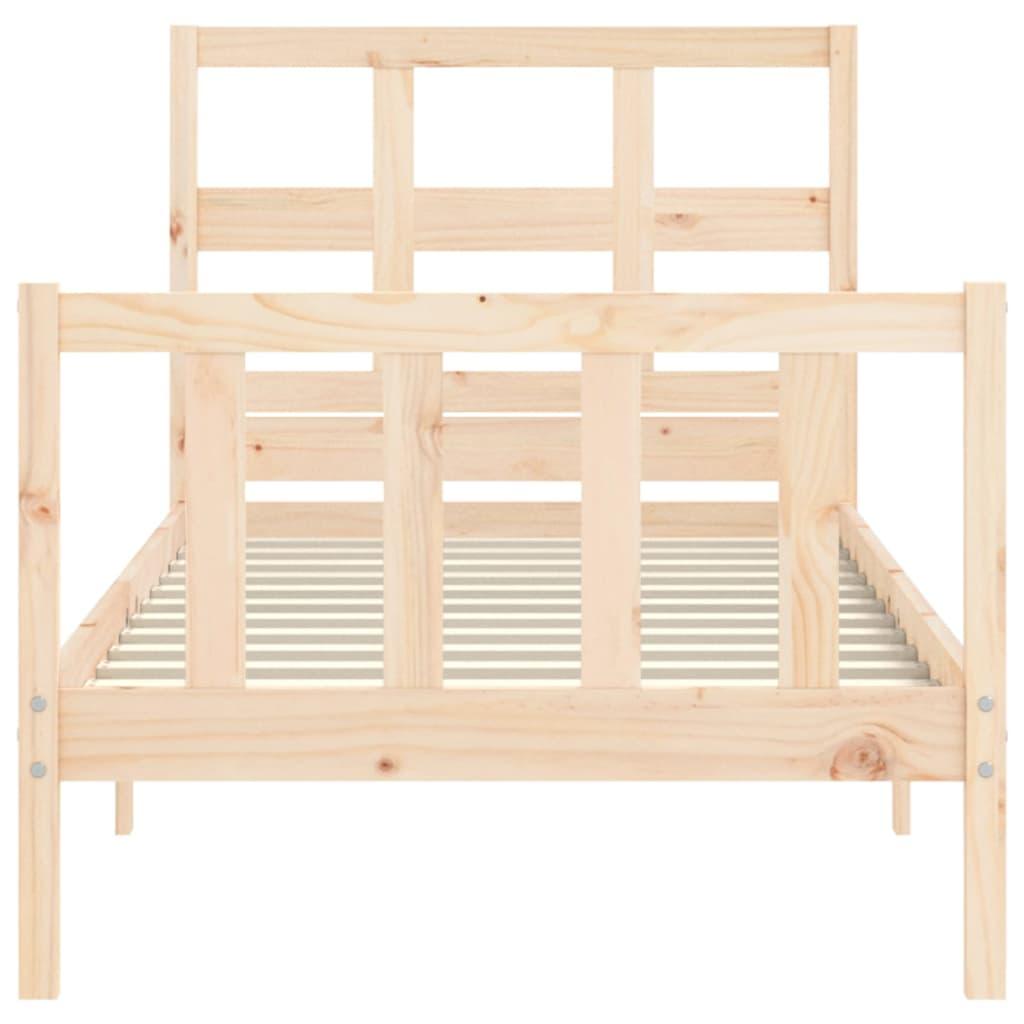 Bed Frame without Mattress 90x190 cm Solid Wood Pine