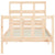 Bed Frame without Mattress 90x190 cm Solid Wood Pine