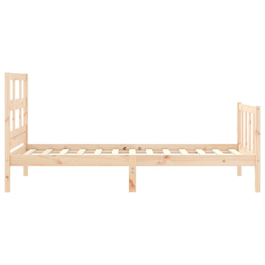 Bed Frame without Mattress 90x190 cm Solid Wood Pine