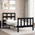 Bed Frame without Mattress Black 90x190 cm Solid Wood Pine