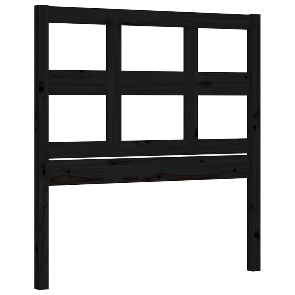 Bed Frame without Mattress Black 90x190 cm Solid Wood Pine