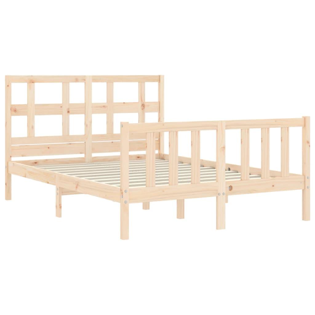 Bed Frame without Mattress 135x190 cm Solid Wood Pine