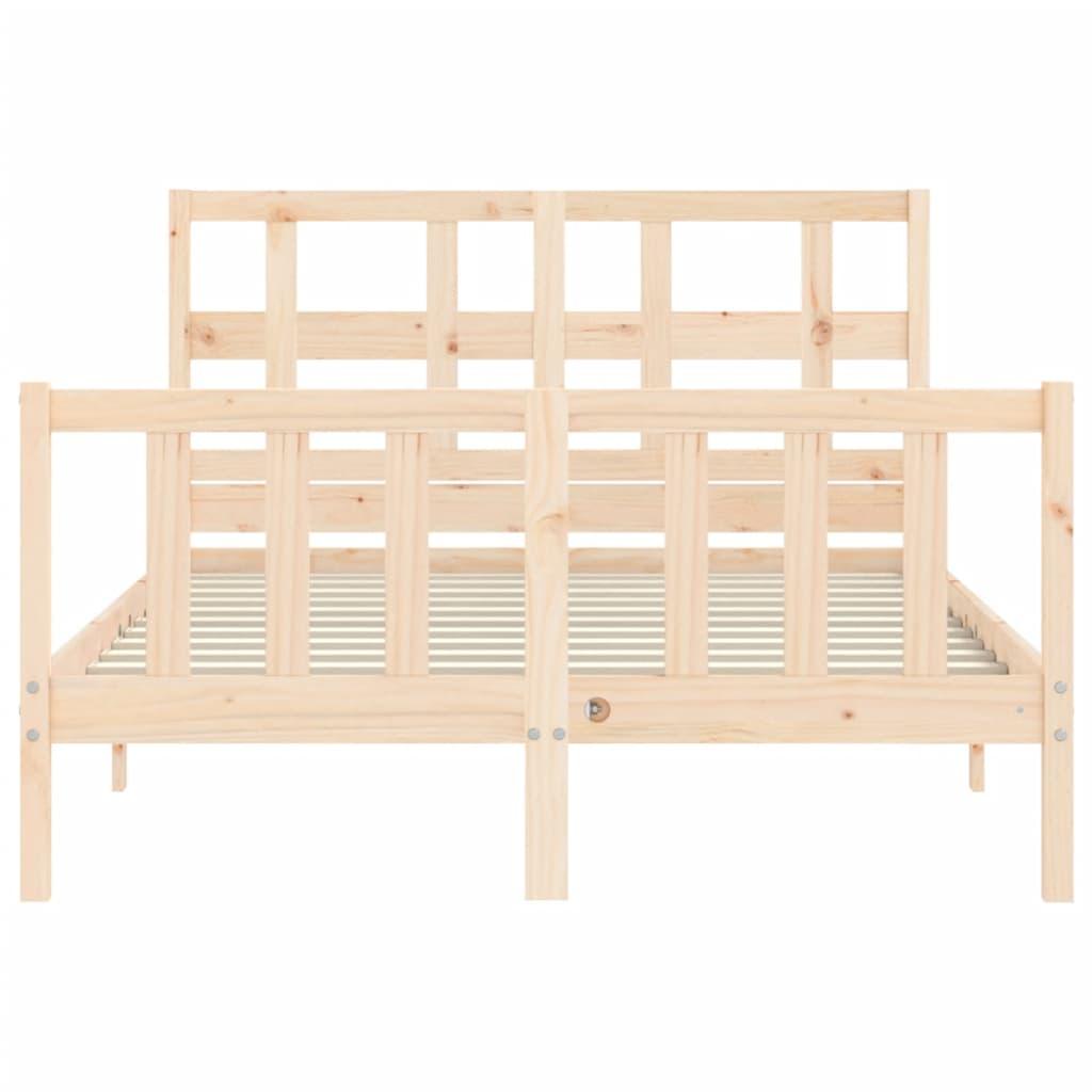 Bed Frame without Mattress 135x190 cm Solid Wood Pine