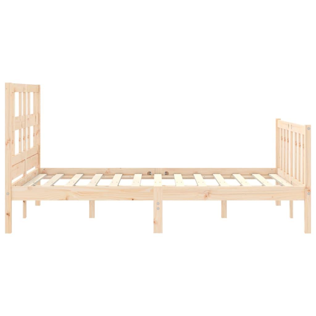 Bed Frame without Mattress 135x190 cm Solid Wood Pine