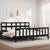 Bed Frame without Mattress Black 183x203 cm King Solid Wood Pine