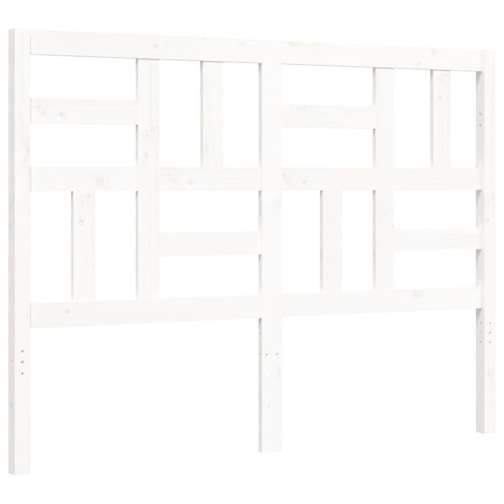 Bed Frame without Mattress White 135x190 cm Solid Wood Pine