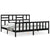 Bed Frame without Mattress Black 183x203 cm King Solid Wood Pine