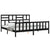 Bed Frame without Mattress Black 183x203 cm King Solid Wood Pine