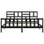 Bed Frame without Mattress Black 183x203 cm King Solid Wood Pine