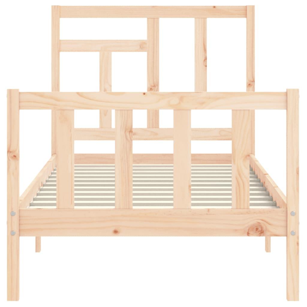 Bed Frame without Mattress 90x190 cm Solid Wood Pine