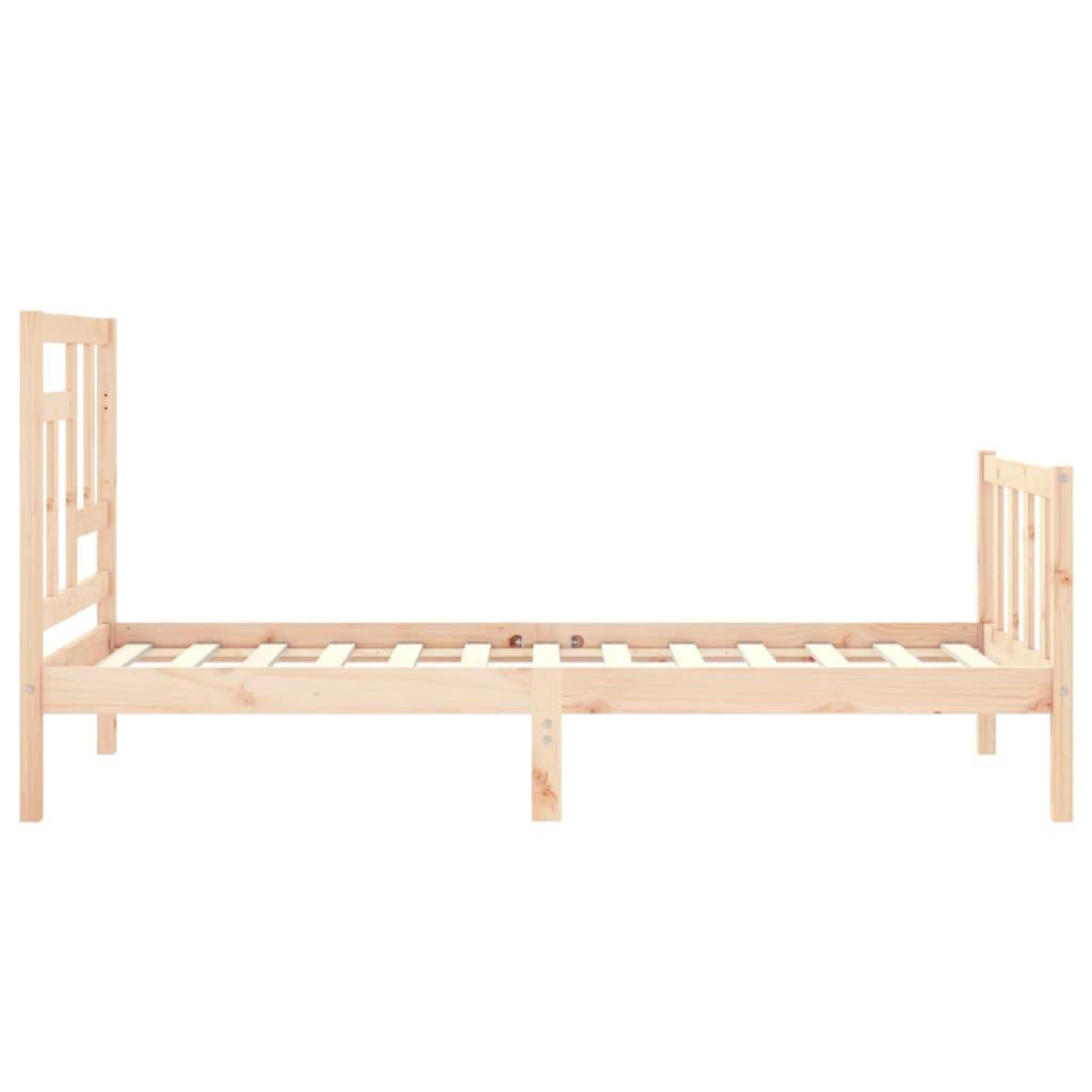 Bed Frame without Mattress 90x190 cm Solid Wood Pine