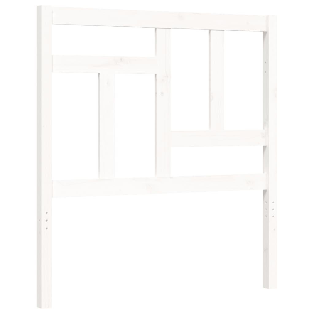 Bed Frame without Mattress White 90x190 cm Solid Wood Pine