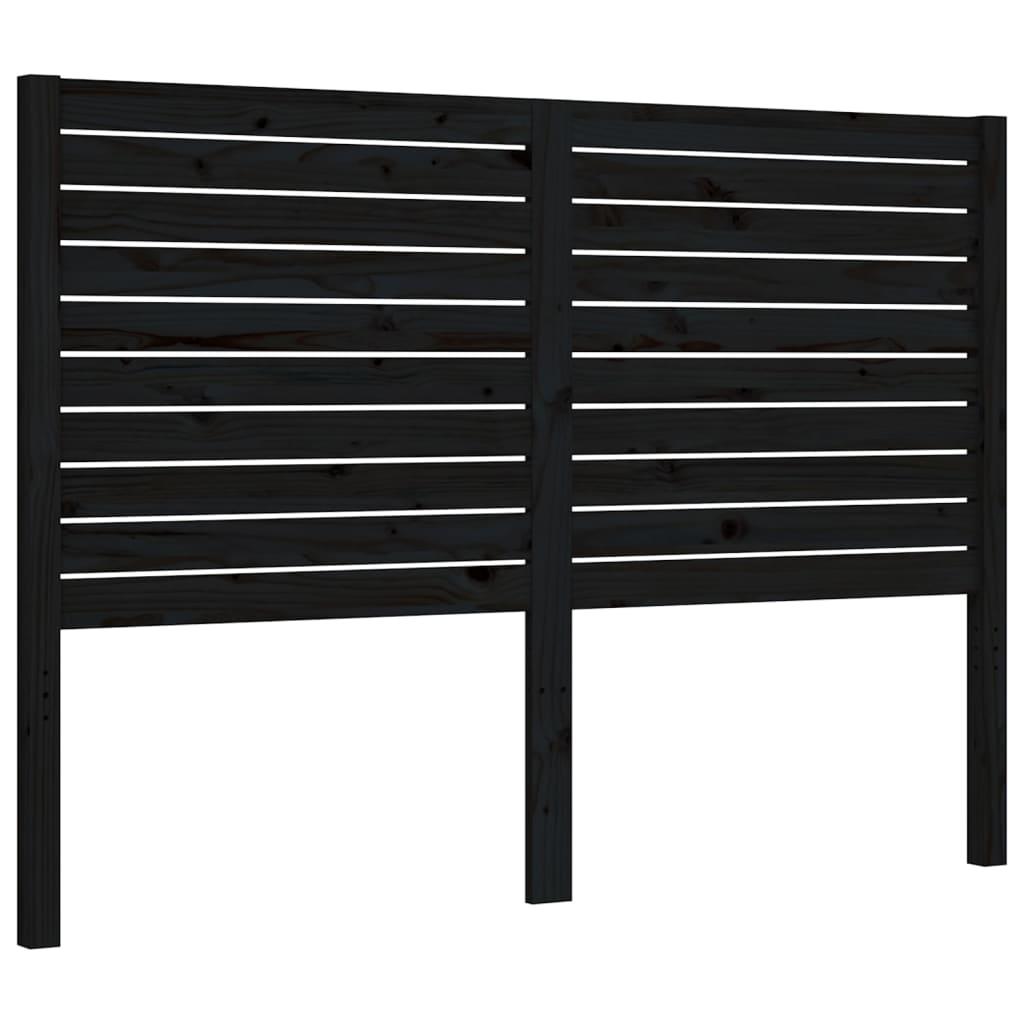 Bed Frame without Mattress Black 135x190 cm Solid Wood Pine