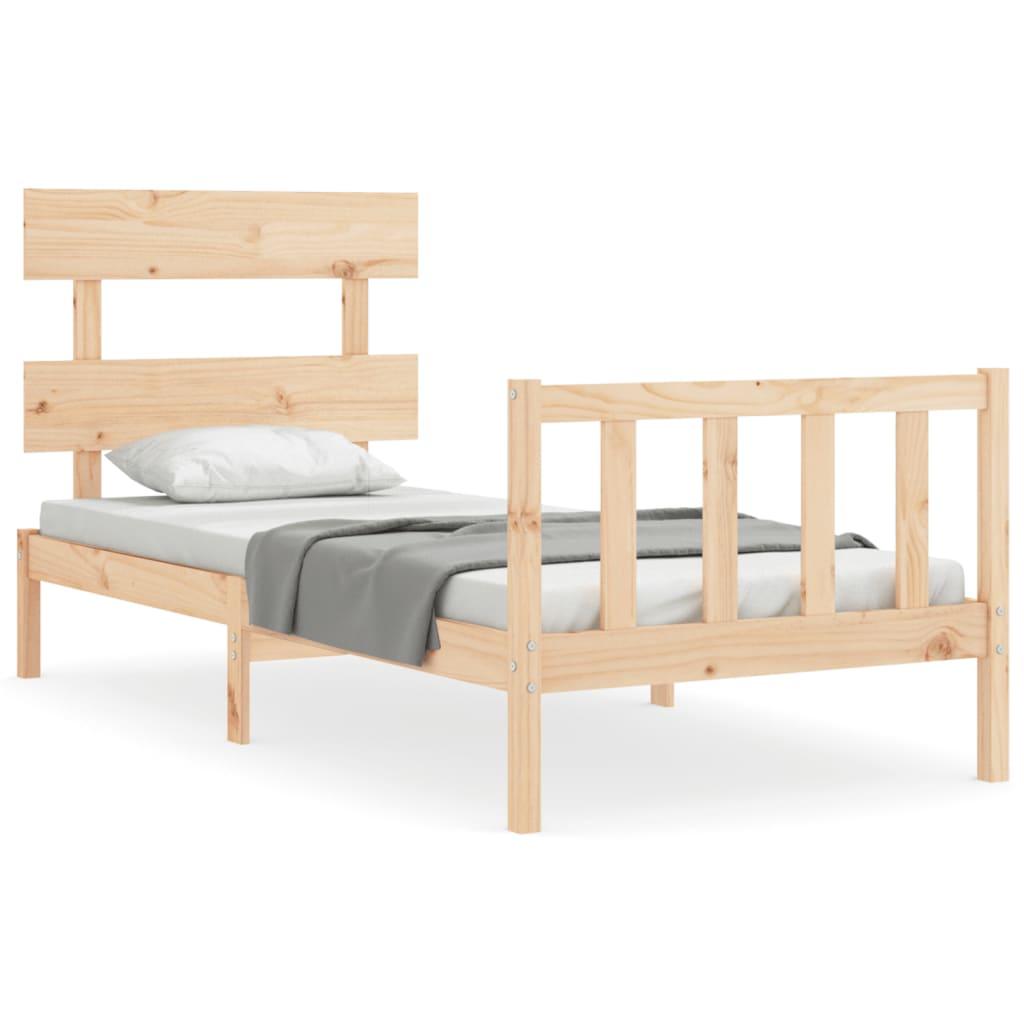 Bed Frame without Mattress 90x190 cm Solid Wood Pine