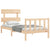 Bed Frame without Mattress 90x190 cm Solid Wood Pine