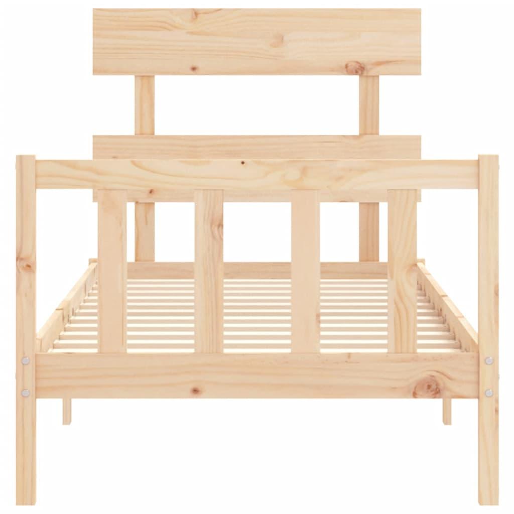Bed Frame without Mattress 90x190 cm Solid Wood Pine