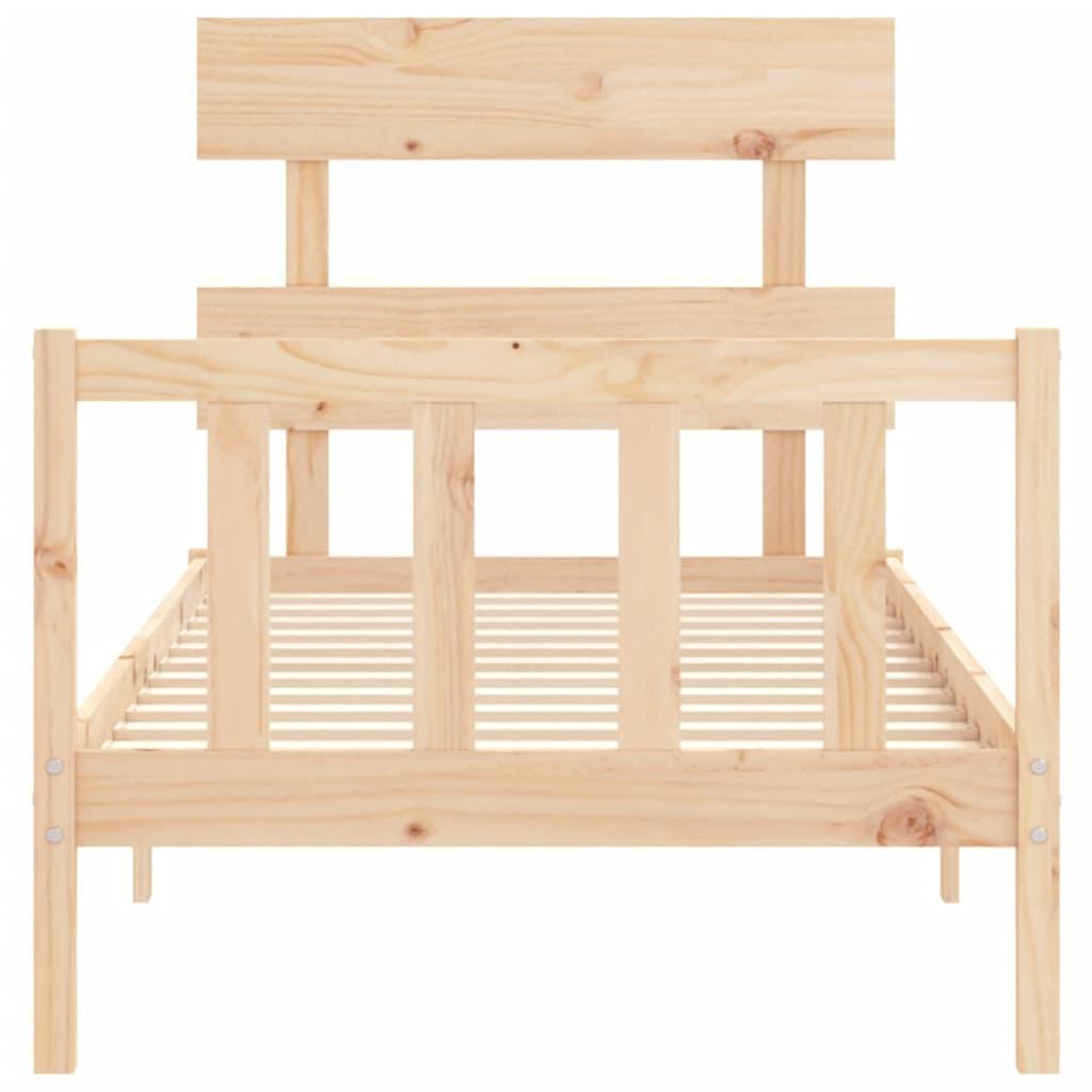 Bed Frame without Mattress 90x190 cm Solid Wood Pine