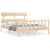 Bed Frame without Mattress 150x200 cm Solid Wood Pine