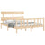 Bed Frame without Mattress 150x200 cm Solid Wood Pine