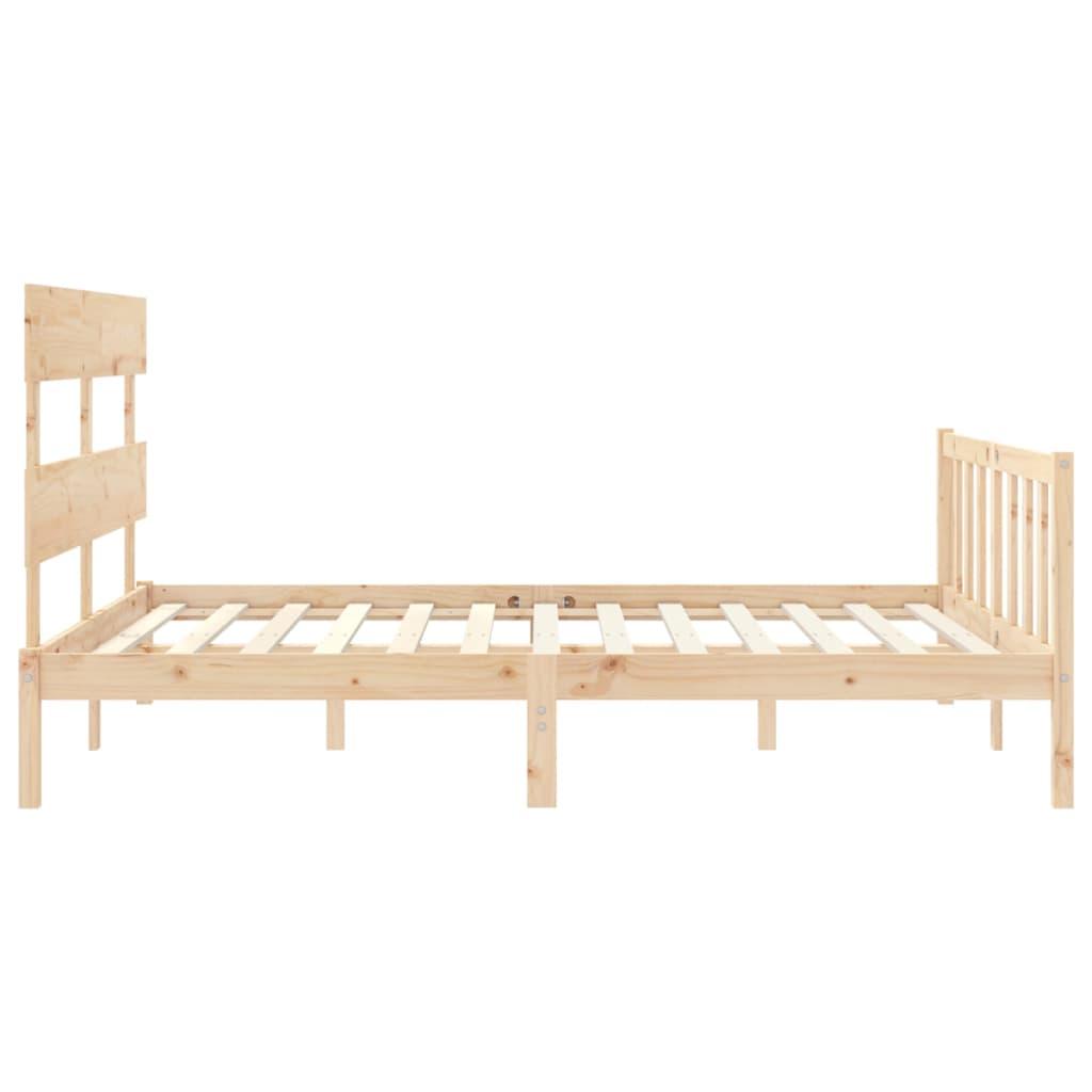 Bed Frame without Mattress 150x200 cm Solid Wood Pine